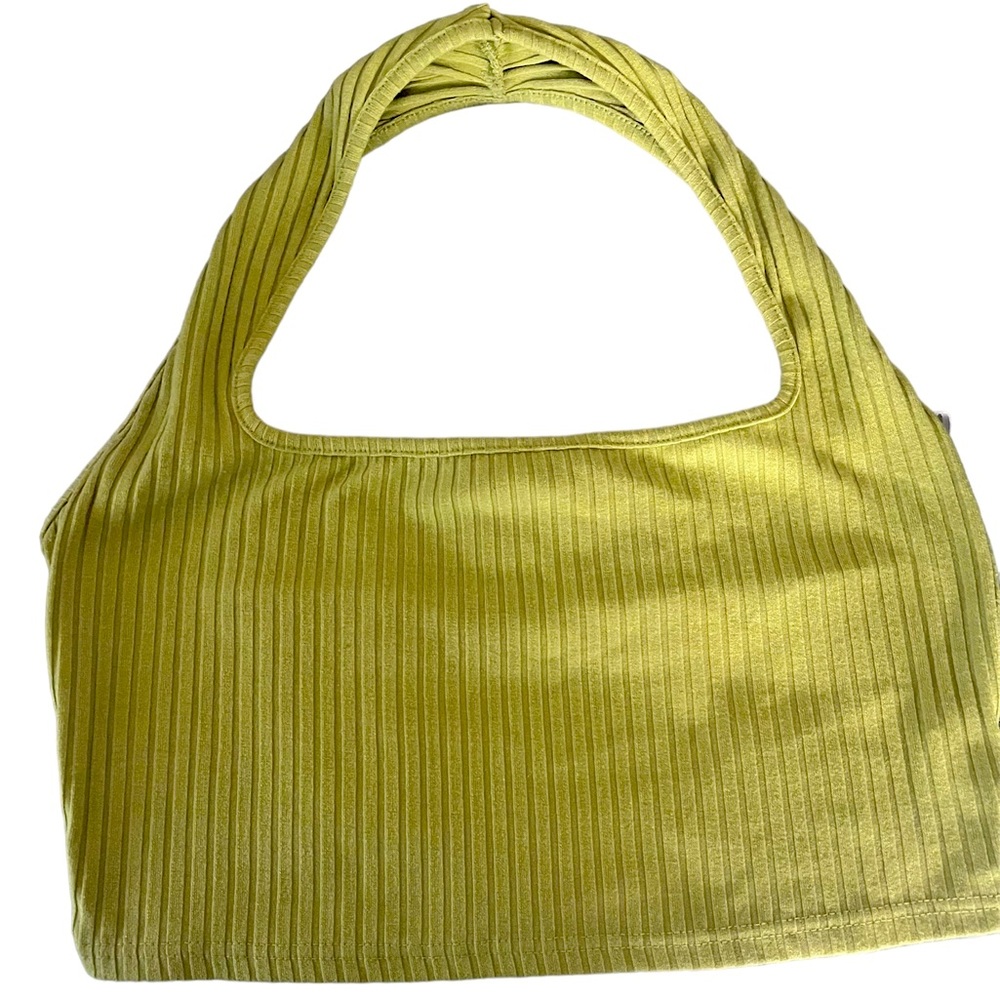 Green halter crop top
